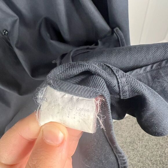 Sz XXL Equilibrio Italia Black Textured Striped Cuffs Dress Shirt $89 MSRP - Picture 10 of 13